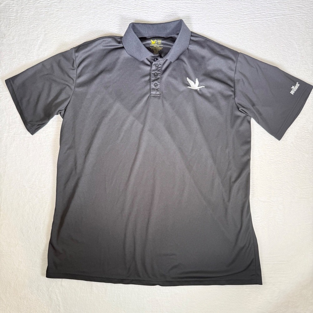 Wawa‎ Goose Pride Mens XXL Employee Gray Short Sleeve Collared Polo Shirt